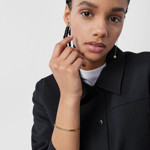 TOUS Nocturne Bracelet in Silver Vermeil with Diamonds 4,5cm.