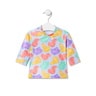 Camiseta de playa manga larga Aqua celeste
