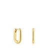 Short 18.2 mm Hoop earrings with 18kt gold plating over silver TOUS Basics