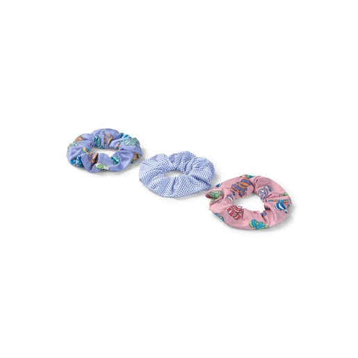 Set of 3 scrunchies in Candy multicolour
