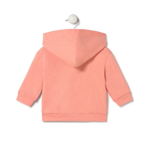 Chaqueta de bebé con capucha Star rosa