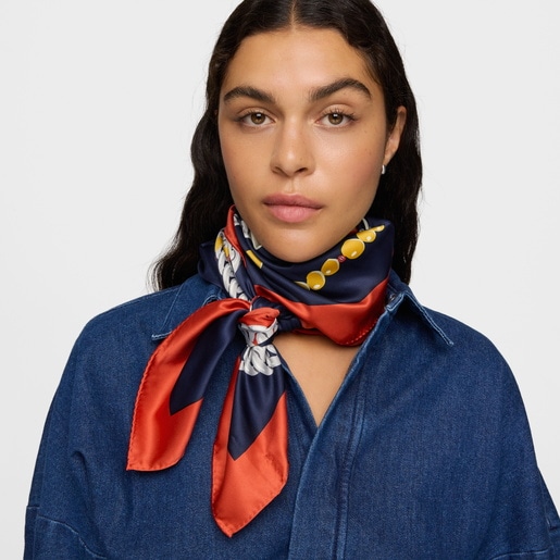 Square orange Scarf TOUS Manifesto