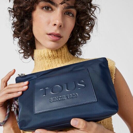 Большая темно-синяя косметичка Empire Soft Chain