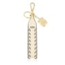 Beige and gray Key ring Ribbon Braid