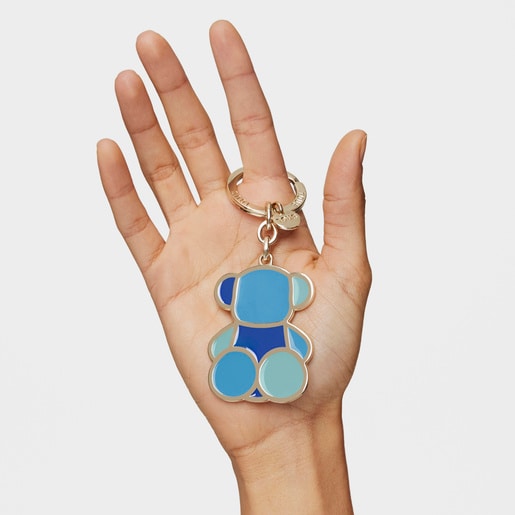 Porta-chaves azul TOUS Bear Faceted