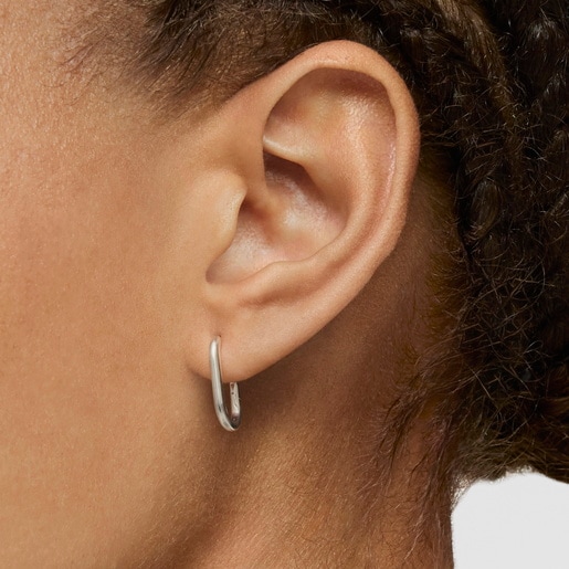 עגילי חישוק קטנים Sweet Dolls‏ בשני גוונים עם מוטיב דובון