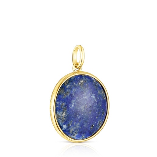 Large Magic Nature disc moon Pendant with lapis lazuli | TOUS