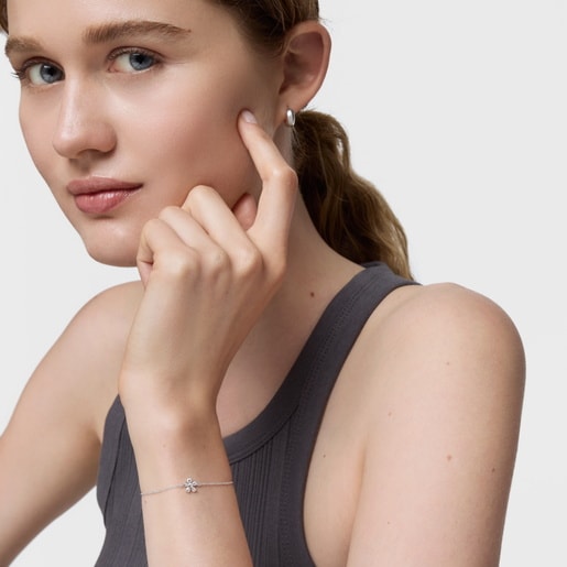 Pulsera cadena flor de plata TOUS Motivos