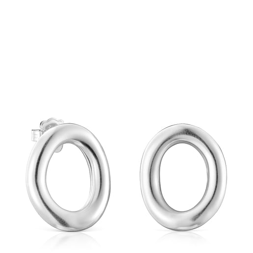 Silver TOUS Hav Circle earrings
