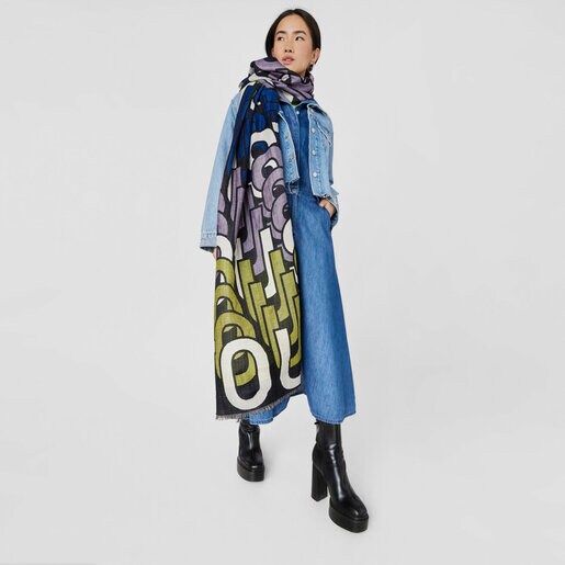Foulard de jacquard azul TOUS Vera