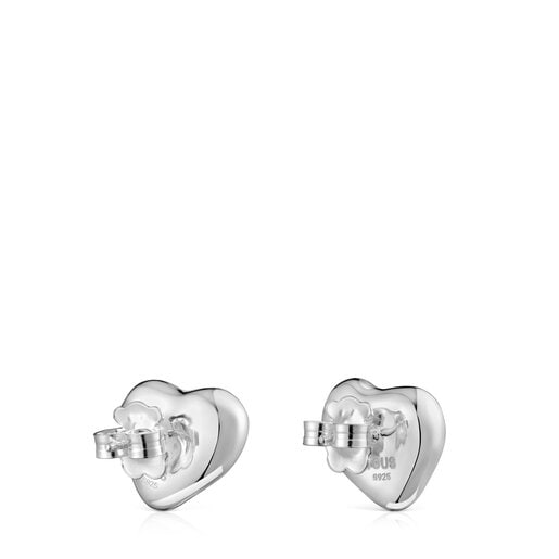 Silver heart motif Earrings Tabit