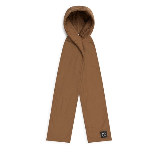 Brown TOUS Balloon Padded Hooded scarf
