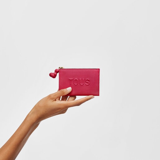 Πορτοφολάκι-θήκη καρτών TOUS La Rue New σε φούξια χρώμα