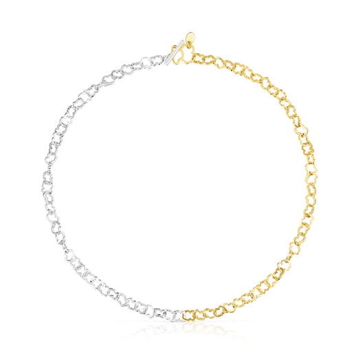 Two-tone TOUS Carrusel bear-motif Choker