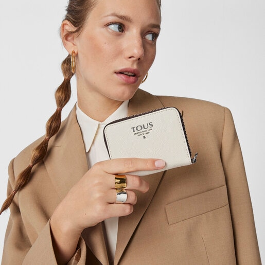 Средний бежевый кошелек TOUS Funny