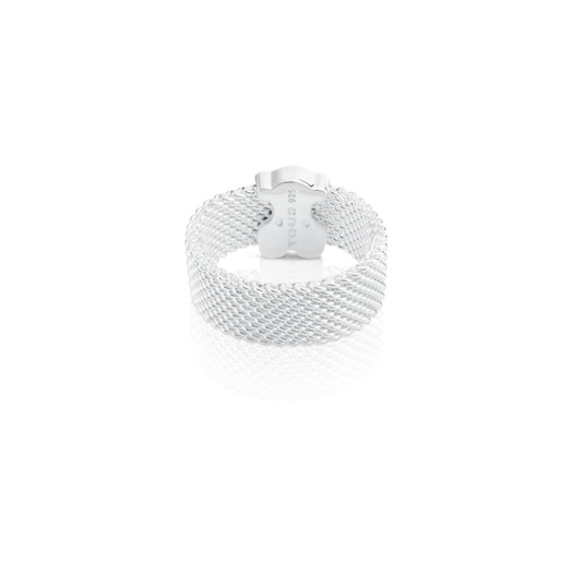 Silver TOUS Mesh Ring 7mm