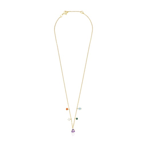 Collana con placcatura in oro 18 kt su argento e gemme TOUS Good Vibes