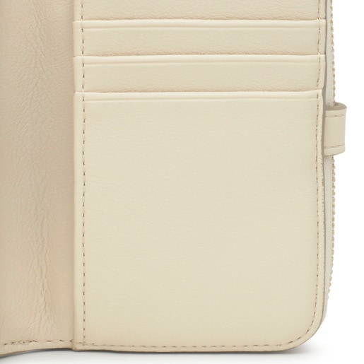 Beige Wallet TOUS Buckles Silhouette