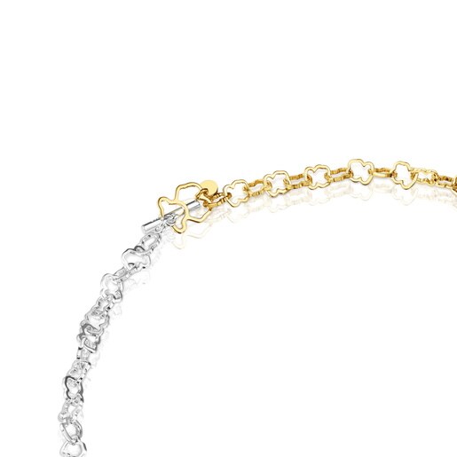Two-tone TOUS Carrusel bear-motif Choker