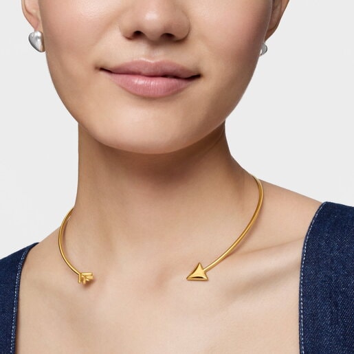 Gargantilla con baño de oro 18 kt sobre plata TOUS Flechazo