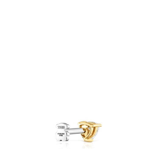 14kt gold Ear piercing with 0.14ct lab-grown diamond Shine LGD
