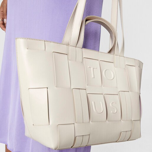 Бежевая сумка-тоут TOUS Damas