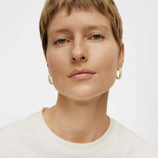 Oval Silver Vermeil TOUS Basics Earrings