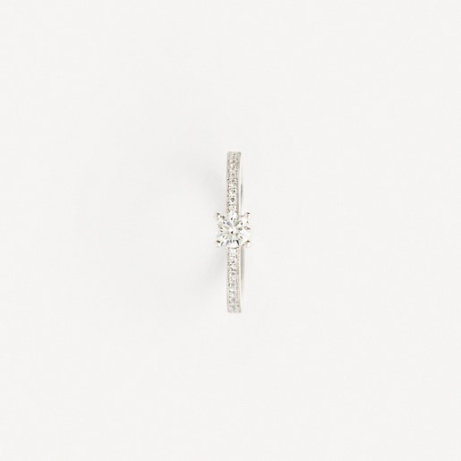 Solitario de oro blanco con diamante TOUS ATELIER