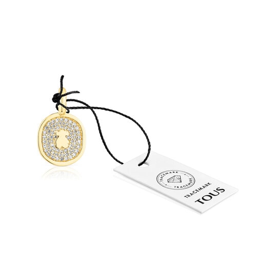 Pendentif Oursin en or avec diamants de 0,21 ct