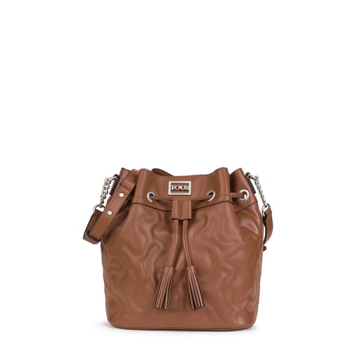 Bolso bombonera marron sale