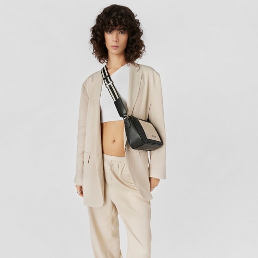 Bandolera mediana de piel negra TOUS Empire