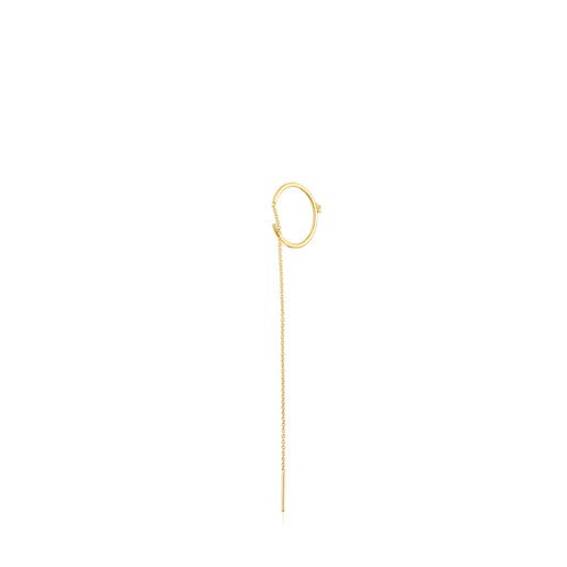 Gold TOUS Cool Joy star charm Earring with chain