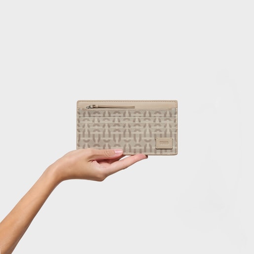 Large sand-colored Wallet TOUS Double Way Manifesto