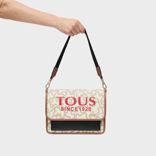 Medium beige Audree Kaos Icon crossbody bag