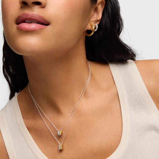 Collar bicolor y motivo corazón 7 mm TOUS 1950