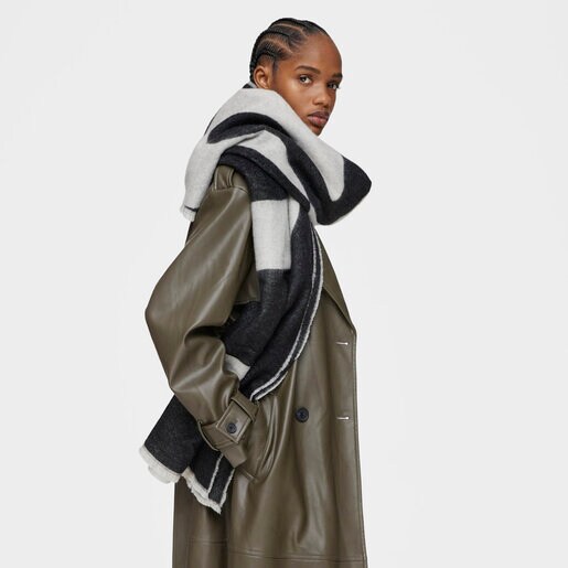 Black and beige Foulard TOUS Big Logo