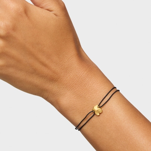 Pulsera bicolor de nylon motivo oso Icon Metal