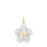 Colgante de plata y con baño de oro 18 kt sobre plata flor Iris Motif