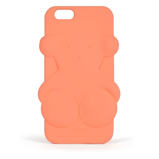 Funda de mòbil iPhone 6 Rubber Bear de color coral