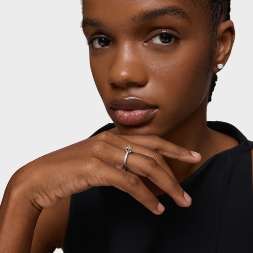 Anillo solitario de platino con diamante creado en laboratorio 0,25 ct Sweet Diamonds LGD