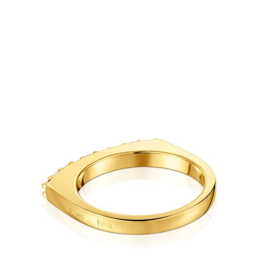 Kleiner Ring TOUS Basic Colors aus 18 kt vergoldetem Silber und Edelsteinen
