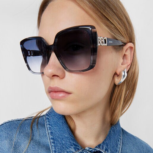 Gafas de sol Square Hold Logo azul