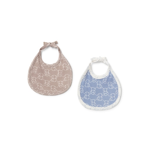 Set of baby bibs in Icon blue