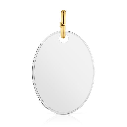 قلادة ميدالية بدَرجتَي لون مقاس 42 مم من تشكيلة TOUS Unlock