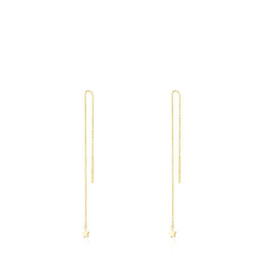 Boucles d’oreilles longues avec motif étoile TOUS Cool Joy en or