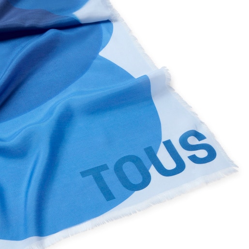 Blauer Foulard TOUS Blurry Bear