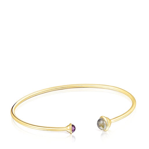 Silver vermeil Plump Bracelet with gemstones