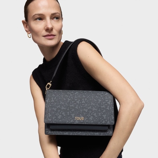 Bandolera mediana Audree gris oscuro Kaos Mini Lines