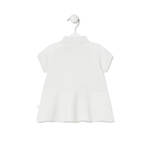 Vestit de piqué Casual Blanc