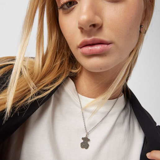 Маленькая подвеска Fragile Nature из оксидированного серебра